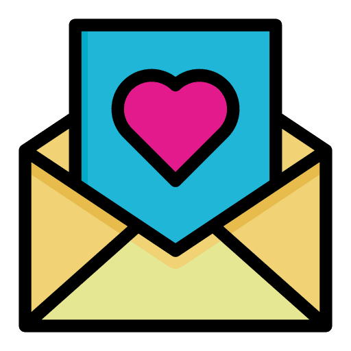 Email heart envelope mail icon Email heart envelope mail icon