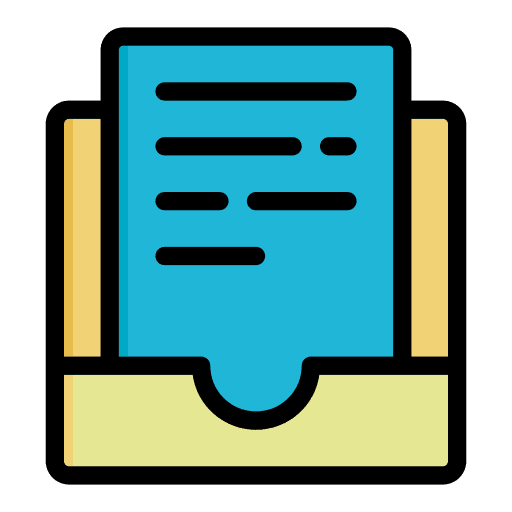 Inbox document storage file icon Inbox document storage file icon