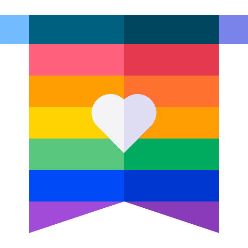 Banner rainbow homosexual colours icon