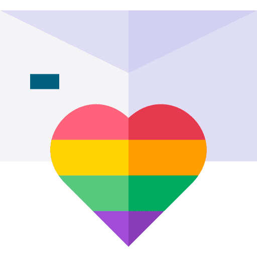 Envelope email heart homosexual icon Envelope email heart homosexual icon