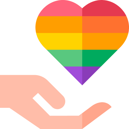 Heart love and romance pride gay icon