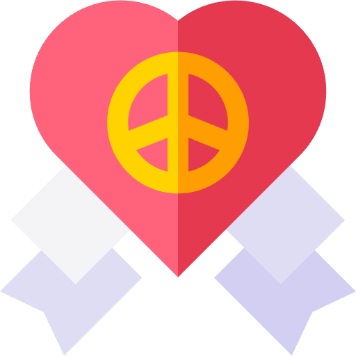 Peace support ribbon cause icon