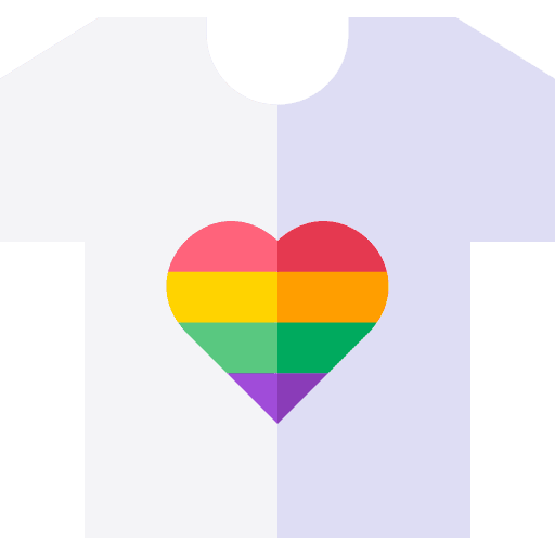 Tshirt love rainbow fashion icon