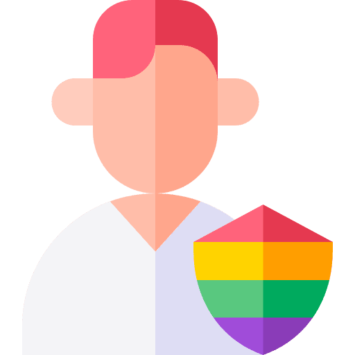 Man user lgtb protection icon Man user lgtb protection icon