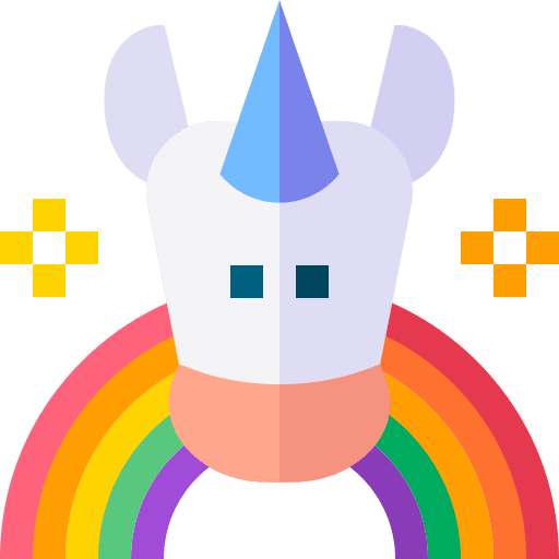 Unicorn magical imagination myth icon Unicorn magical imagination myth icon