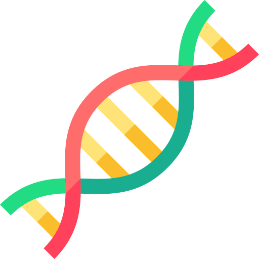 Biology genetics genetic education icon