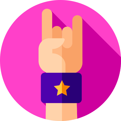 Metal hands and gestures metal hands icon
