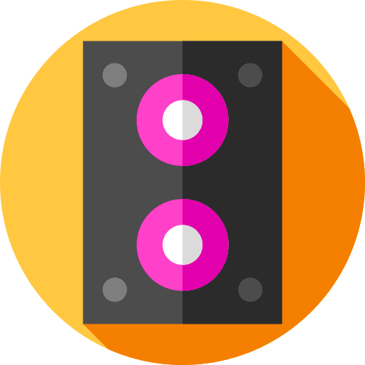 Amplifier music and multimedia music box sound box icon