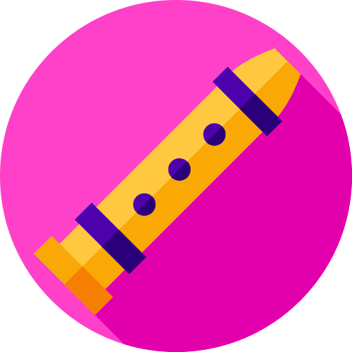 Flute music and multimedia flute music icon