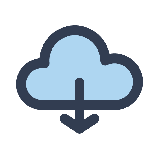 Direct download web save file direct download icon
