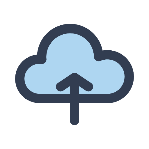 File upload cloud computing file upload jotta cloud icon