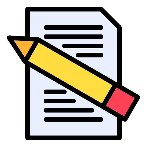 Editor pencil writing template icon