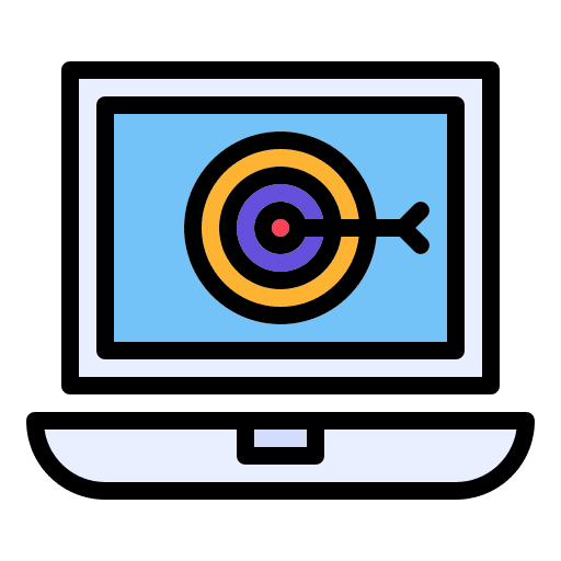 Target laptop goal targets icon