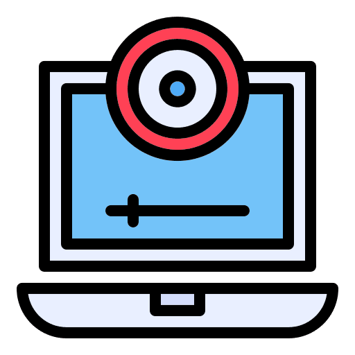 Webcam laptop multimedia communications icon Webcam laptop multimedia communications icon