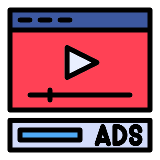 Youtube advertising video vlog icon