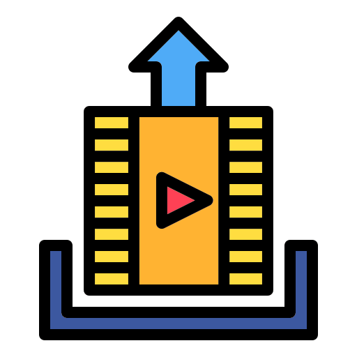 Upload video player movie electronics icon Upload video player movie electronics icon