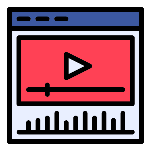 Video player video player social media marketing video icon Video player video player social media marketing video icon