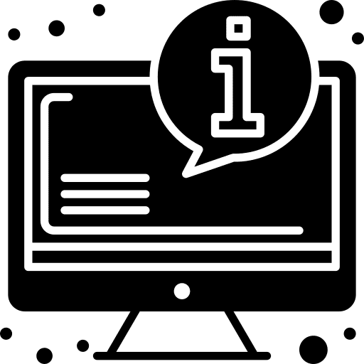 Info info monitor computer icon