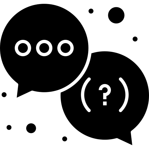 Question communications technical support help icon Question communications technical support help icon
