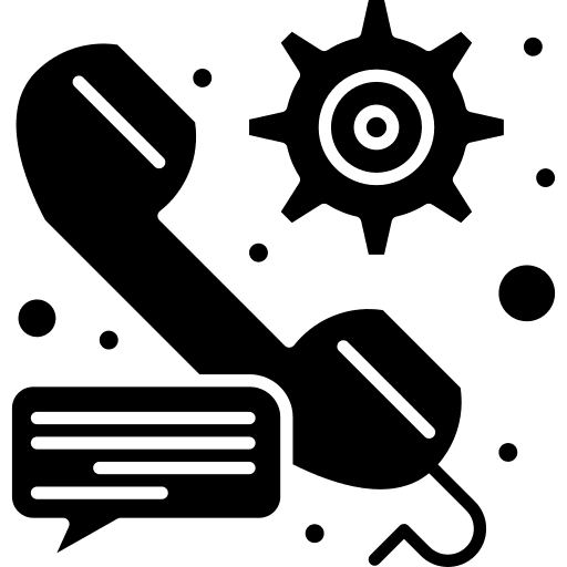 Setting call support services settings icon