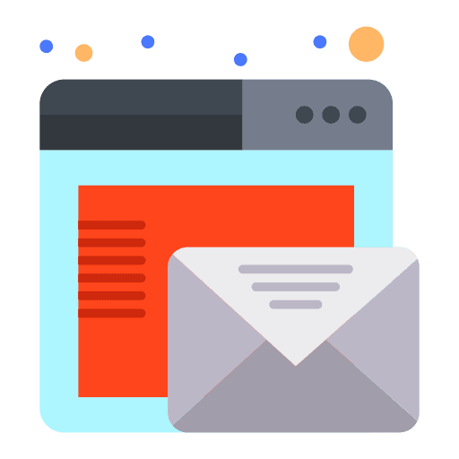 Browser communications domain contact us icon
