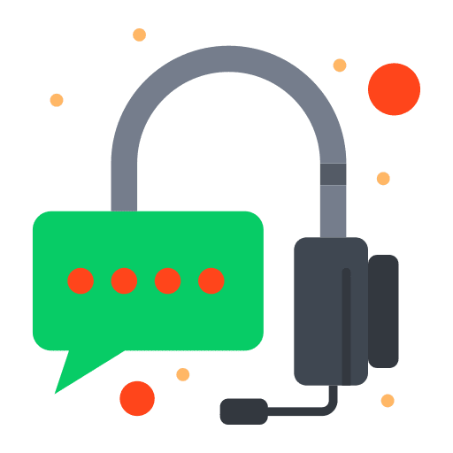 Operating call center agent call phone icon