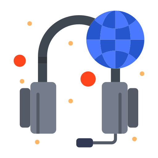 Help customer service communications headphones icon Help customer service communications headphones icon