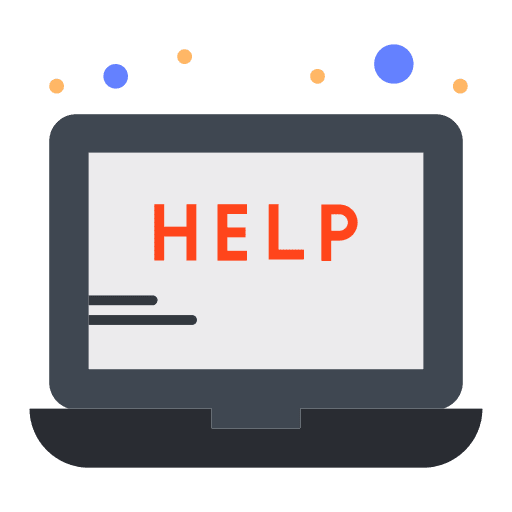 Help service monitor laptop icon Help service monitor laptop icon