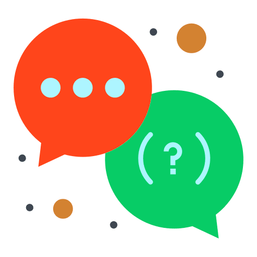 Question conversation talk chat icon Question conversation talk chat icon
