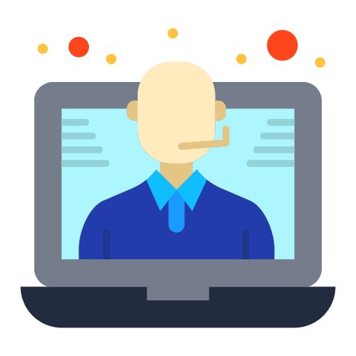 Call center caucasian support services communications icon Call center caucasian support services communications icon
