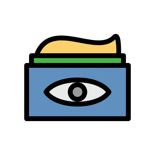 Eye cream moisturiser cosmetic treatment icon