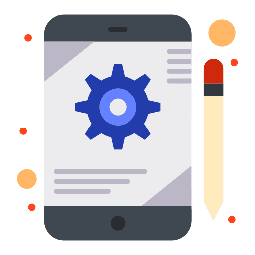 Tablet seo and web setting cogwheel icon Tablet seo and web setting cogwheel icon