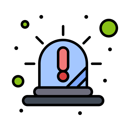 Alert siren danger emergency icon