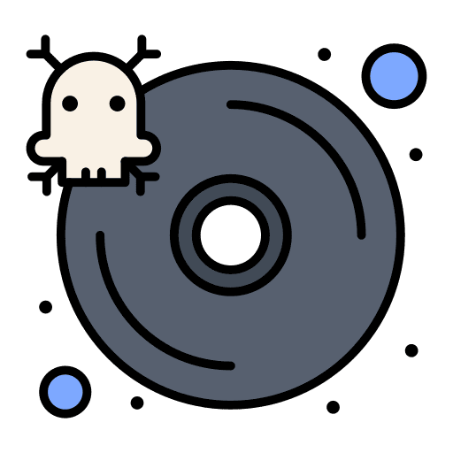 Bug computer harddisk infected icon