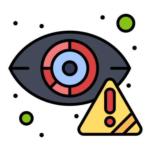 Eye signaling alert ui icon