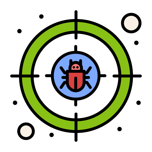 Target aim security magnifier icon