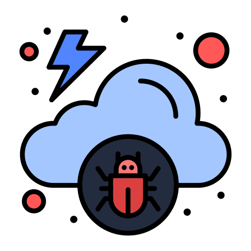 Cloud cloud infection crime icon Cloud cloud infection crime icon