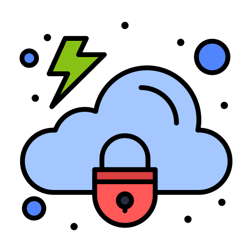 Cloud padlock security cloud icon Cloud padlock security cloud icon