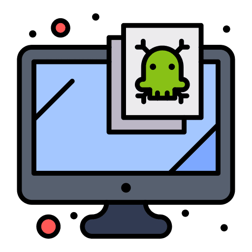 Computer bug antivirus malware icon Computer bug antivirus malware icon