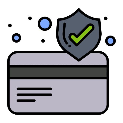 Debit card protection insurance business and finance icon Debit card protection insurance business and finance icon