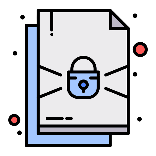 Document security document lock icon Document security document lock icon