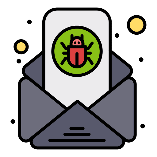 Email virus bug envelope icon Email virus bug envelope icon