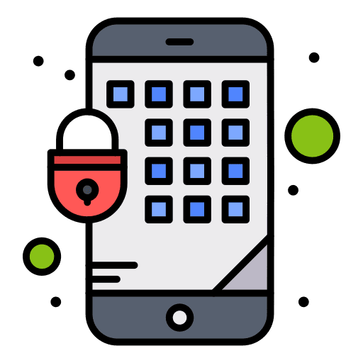 Encryption smartphone network encryption icon Encryption smartphone network encryption icon
