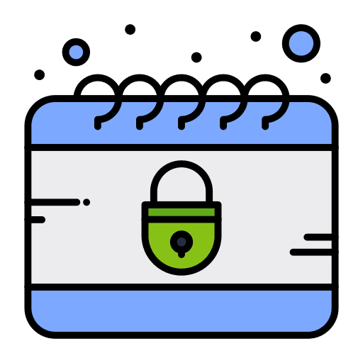 Calendar calendar padlock date icon Calendar calendar padlock date icon