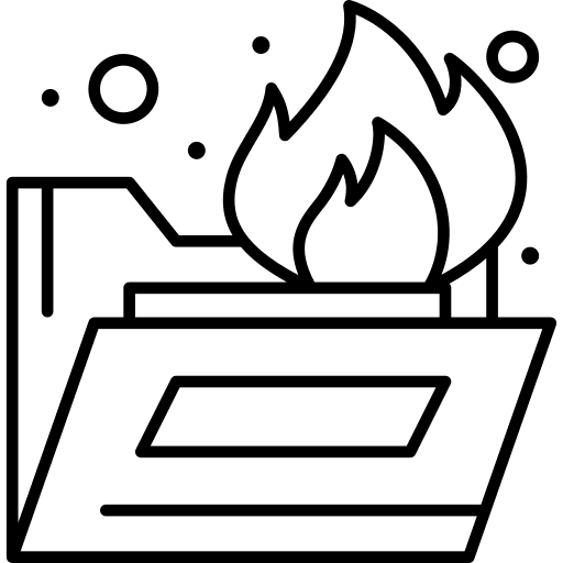 Folder directory fire archive icon