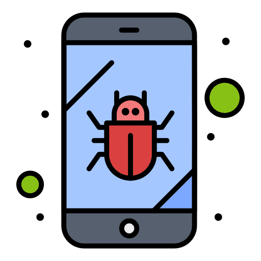 Mobile malware mobile virus icon Mobile malware mobile virus icon