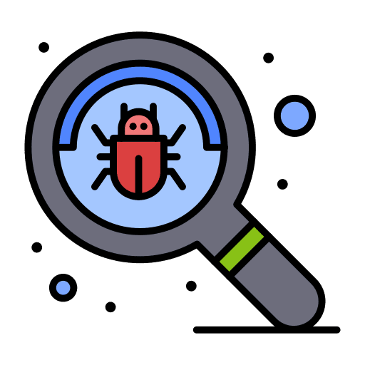 Search security bug malware icon Search security bug malware icon