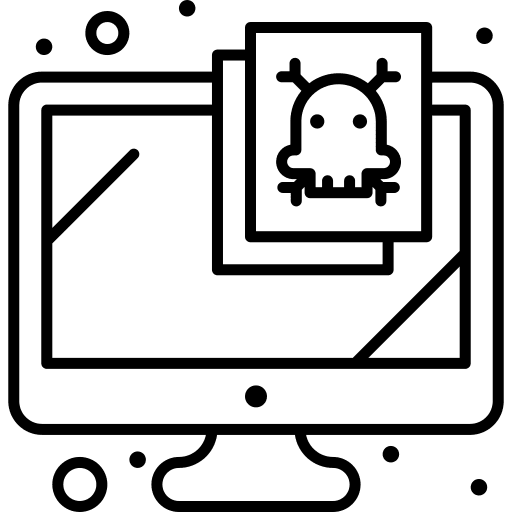 Computer scanning electronics security icon Computer scanning electronics security icon