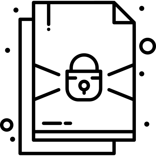 Document padlock files and folders document icon Document padlock files and folders document icon