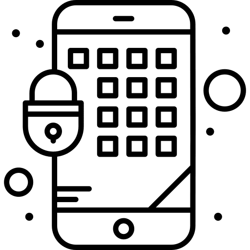Encryption network encryption smartphone icon Encryption network encryption smartphone icon